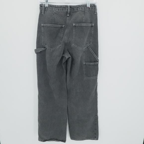 Skater Grunge Wide Leg Carpenter Jeans Punk Gray Denim Egirl Goth Y2k‎ Size 26 - Picture 3 of 14